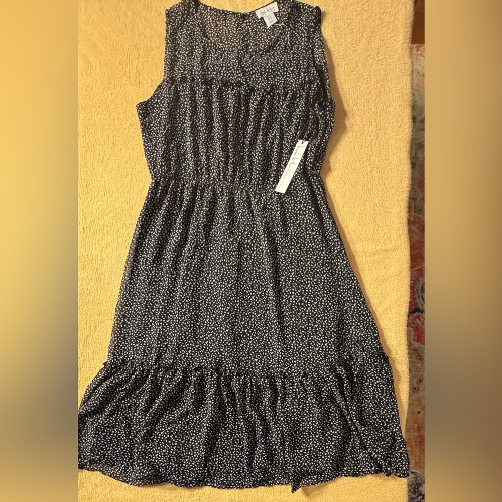 Nicole Miller Black and White Patterned Dress